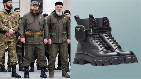 prada combat boots chechnya|chechen warlord wearing boots.